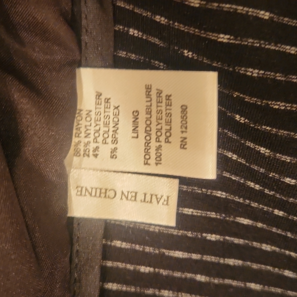 AMANDA & CHELSEA 12 Black Polka Dot Jacket Blazer 3/4 Ruffle Sleeve - Picture 12 of 16